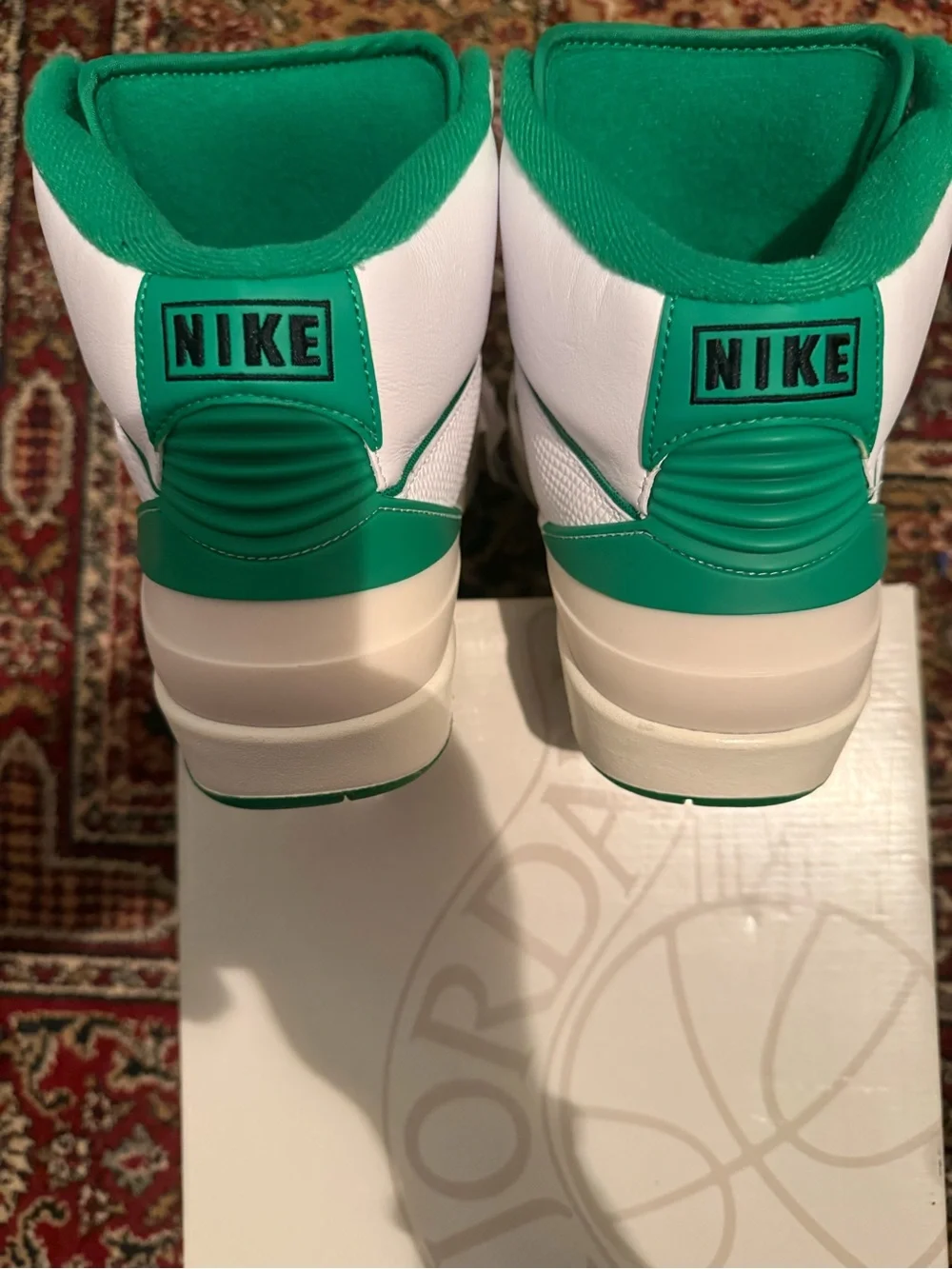 Jordan 2 Retro Lucky Green - White and Green High-Top Sneakers